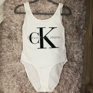 Calvin Klein white bodysuit